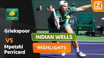 GRIEKSPOOR KNOKT ZICH DOOR NAAR DE 8E FINALE!!🔥 | Griekspoor vs Mpetshi Perricard | Indian Wells