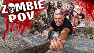 I ESCAPE A ZOMBIE APOCALYPSE doing PARKOUR 🧟 POV CHASE