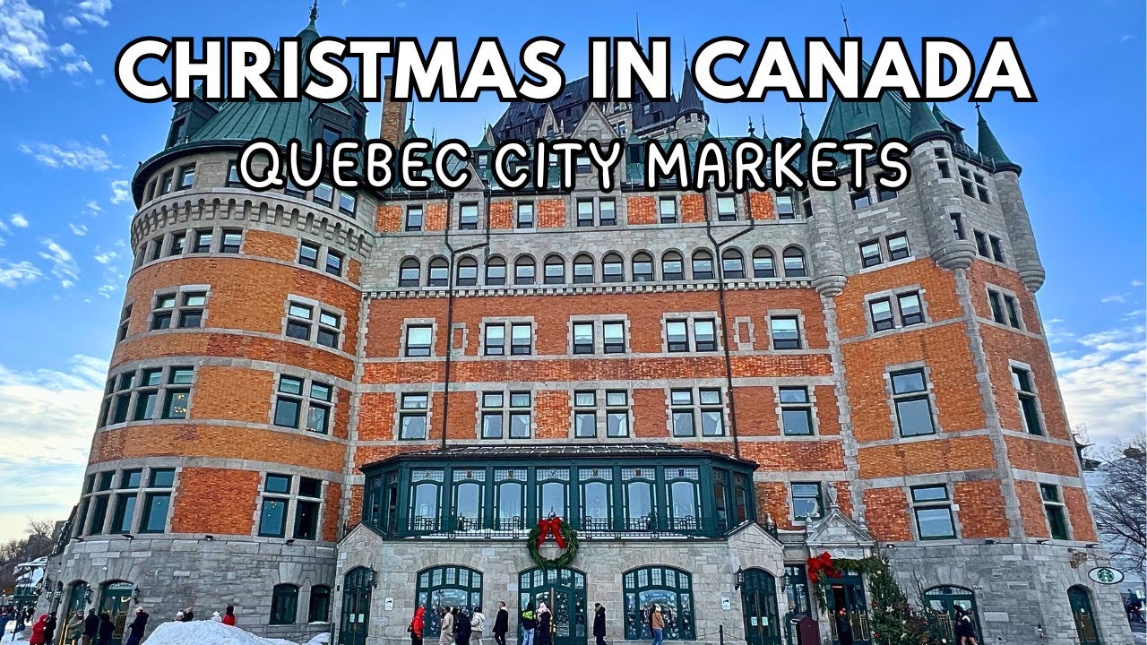 [4K]Québec City Winter Walk | European-Style Christmas Market