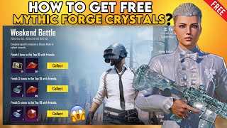 HOW TO GET MYTHIC FORGE CRYSTALS | PAID/FREE | GET MYTHIC EMBLEM FOR FREE | PUBGM