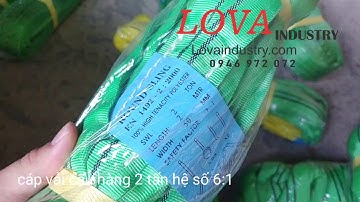 Dây cáp vải cẩu hàng 2 tấn hệ số 6:1, dây bẹ cẩu hàng 2 tấn LH 0946972072