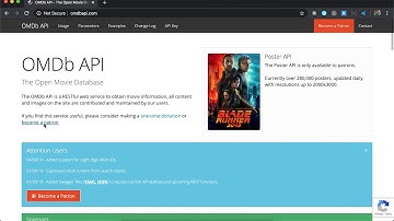 07 Creating an account with omdbapi com