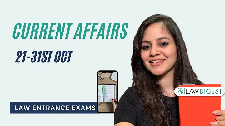 Current Affairs - October 2021 Part 3 | DU LLB, CLAT, AILET, BHU, MH CET Law, JMI, PU Law