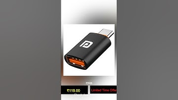 Portronics Bridge Y USB 3.0 to Type C OTG Adaptor, 10Gbps High Speed Data Transfer, Thunderbolt