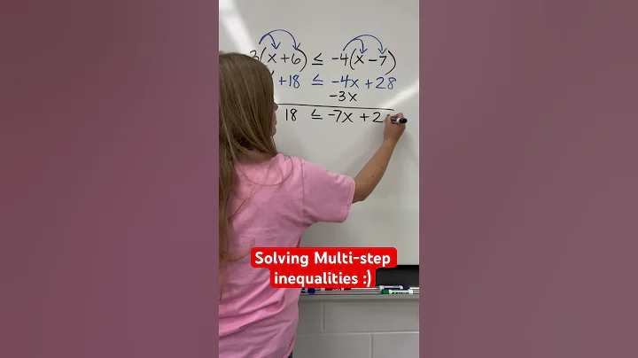 Solving multi-step inequalities! #algebra1 #algebra #math #mathematics #algebra1 #iteachalgebra