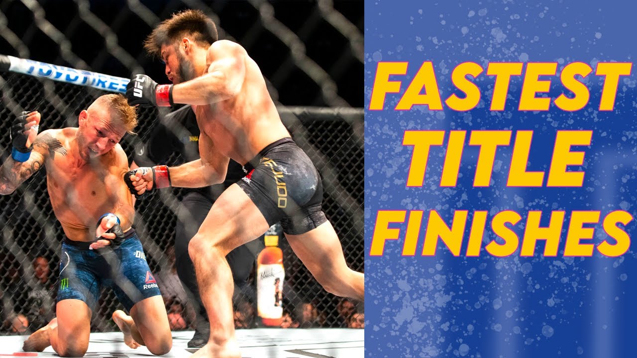 Fastest Title Fights In UFC History YouTube Fastest Title Fights In UFC History YouTube