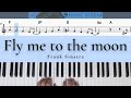 Fly me to the moon  frank sinatra  piano tutorial easy  with music sheet  jcms