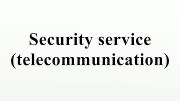 Security service (telecommunication)