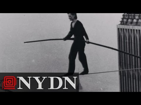 Philippe Petit Walks a Tightrope Between the Twin Towers in 1974