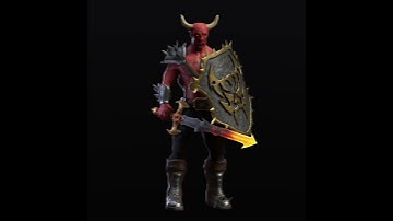 Demon Warrior 3d model (Idle animation Demo)