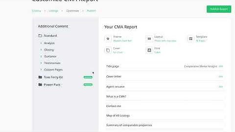 How to Customize Your Cloud CMA Report