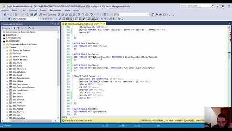 SQL SERVER - Estrutura Banco de dados UNIVERSIDADE PARTE 2