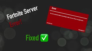 How to fix the Server error in Fortnite (ESP-buimet-003)