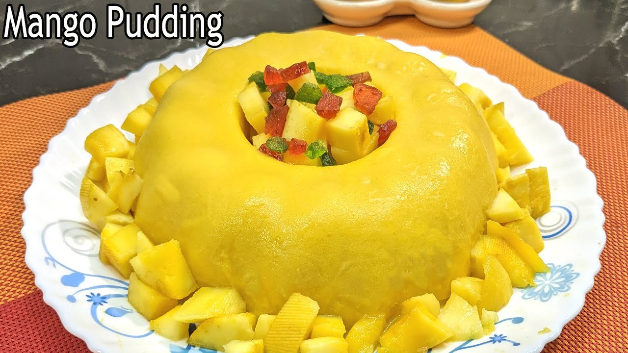 Mango Pudding No Gelatin, No Agar, Agar Quick & Easy Mango Dessert