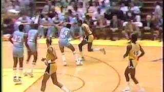 Part 1 of 2 2-04-1987. lakers tie the then record fewest points by an
opponent in a quarter.