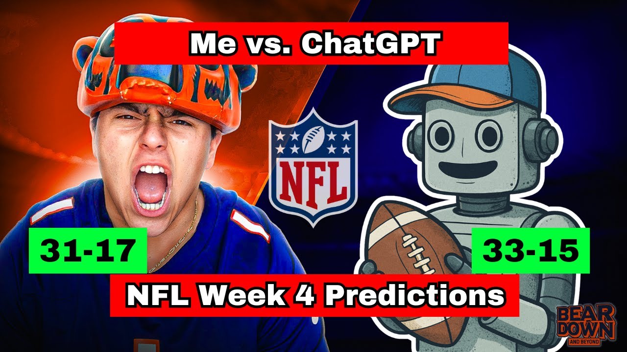 ChatGPT is cooking me in NFL Predictions... Can I take the lead in Week 4?!