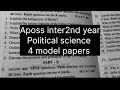 Aposs inter 2nd year political science 4 model papers
