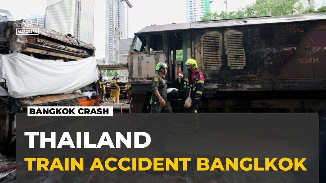 حادث تصادم بين قطار وحافلة في بانكوك يسفر عن قتلى وجرحى وسط مخاوف بشأن سلامة السكك الحديدية