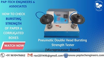 PNEUMATIC DOUBLE HEAD BURSTING STRENGTH TESTER || BURSTING STRENGTH TESTER || PAP-TECH MAKE