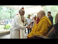Loten Namling A Tibetan Artist Presenting A Traditional Drekar Song To HHDL 2025 05 30