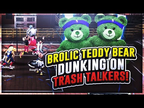 brolic-teddy-bear-slasher-dunking-on-trash-talkers!-dominated-most-epic-dunk-contest-|-nba2k17-park