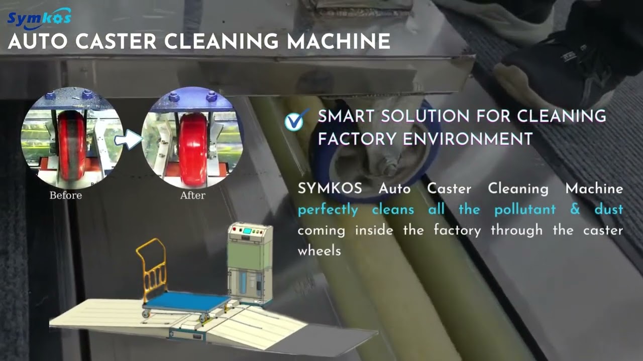 CASTER CLEANING MACHINE SYMKOS YouTube