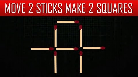 BY MOVING 2 MATCHSTICKS MAKE 2 SQUARES (MATCHSTICK PUZZLE)
