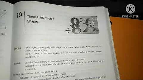 Class 7, Mathematics, Chapter-19(Three dimensional shapes)