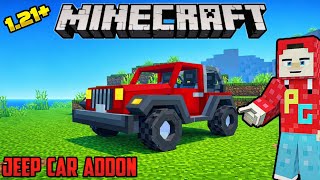 The Ultimate Jeep Car Addon for MCPE 1.21+ 🚗😱😈🔥 #viral #video #gaming #minecraft .  screenshot 2
