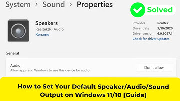 How to Set Your Default Speaker/Audio/Sound Output on Windows 11/10 [Guide] [2024]
