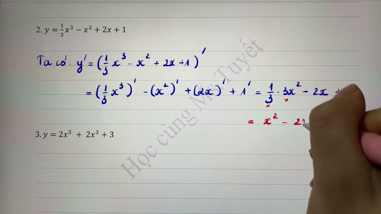 Toán 11.CĐ9. Tiết 2. Tính Đạo hàm theo quy tắc - Đạo hàm tổng - hiệu - tích - thương