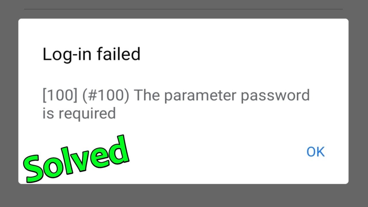 Facebook A Challenge Is Required To Process This Secured Action. facebook login problem | 100 (#100) the parameter password is required