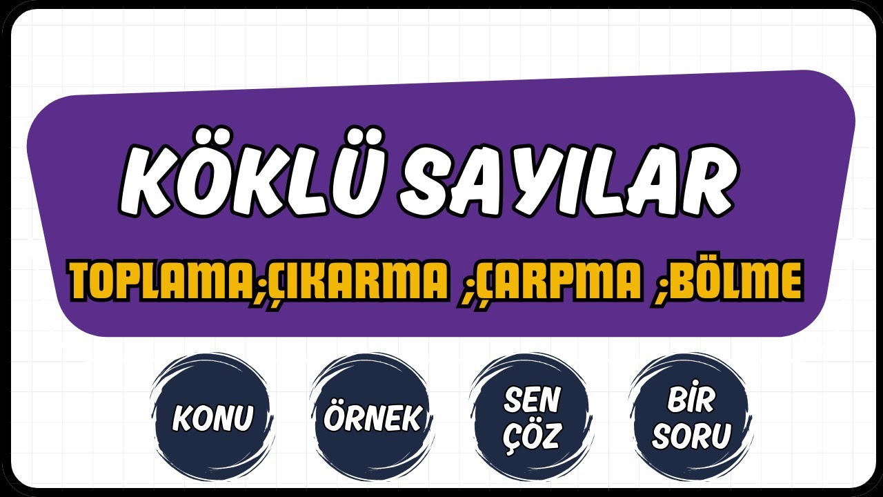 LGS Matematik Köklü Sayılar #2 | İşlemler (Toplama, Çıkarma, Çarpma, Bölme) Kolay Anlatım | #lgs2026