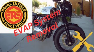 Royal Enfield  Continental GT Interceptor 650   how to remove evap system charcoal cannister MODS