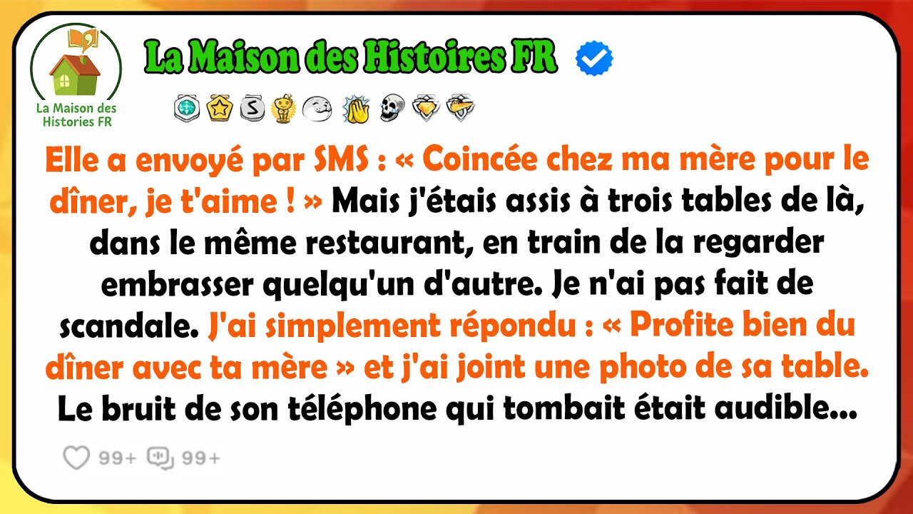 Elle M'écrit Qu'elle Est Chez Sa Mère, Mais Je La Vois Assise À Trois Tables De Moi.