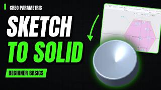 Creo Parametric Basics: New Part, Sketcher Tools and Revolve