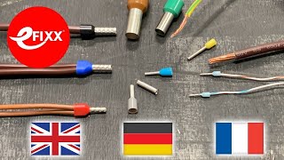 Ferrule - Colour code confusion - 2 German systems and one from France.