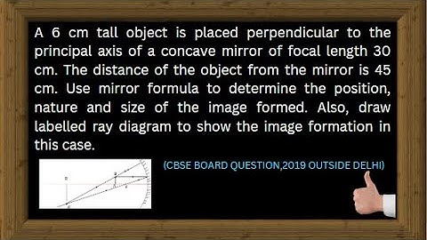 A 6 cm tall object is placed perpendicular to the principal axis ... #class10physics #lightclass10
