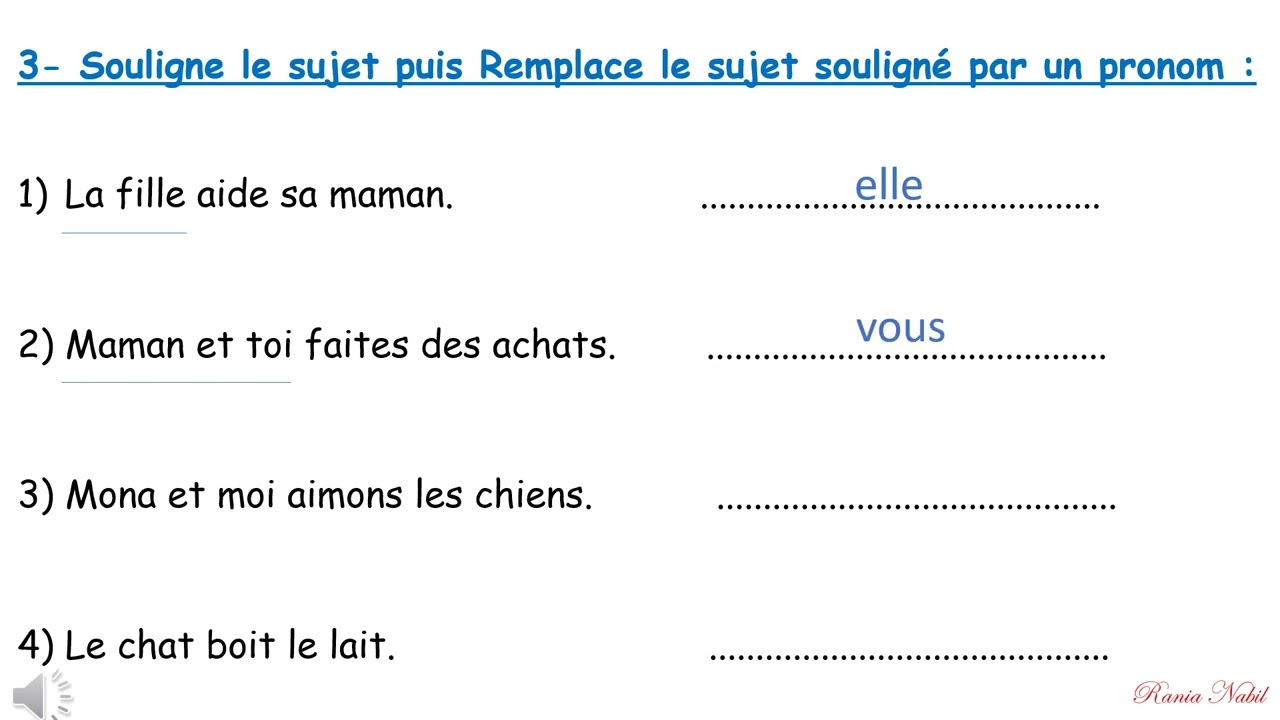 Identifier Les Pronoms Personnels Sujets Exercices De Grammaire Hot Sex Picture