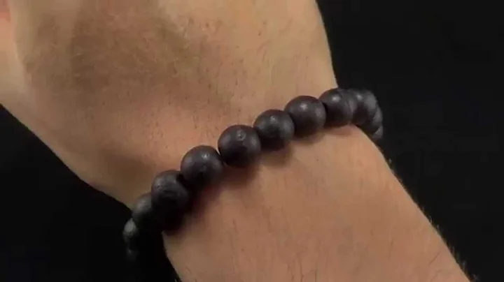Men's Black Buddhist Bead Wood Bracelet - DayDayNews