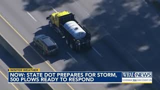 NCDOT crews prepare to shift from prep to response to tricky winter storm