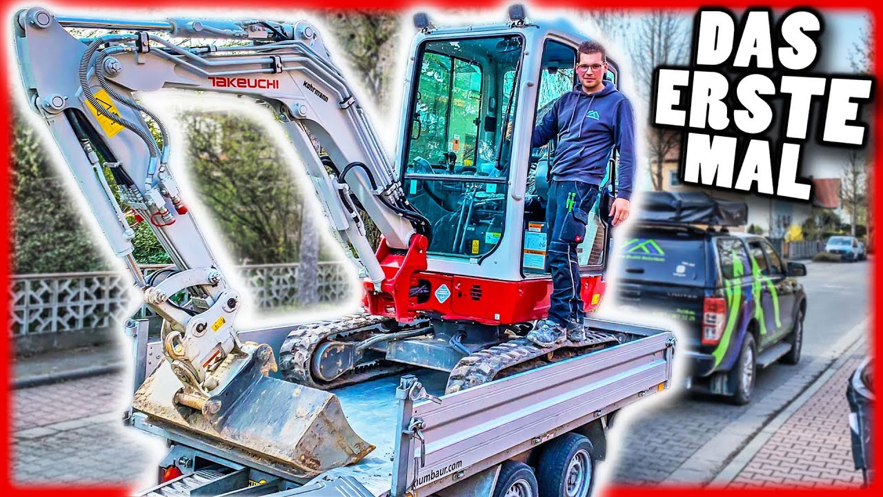 ERSTES MAL EIGENEN BAGGER FAHREN + TRANSPORT! | Home Build Solution