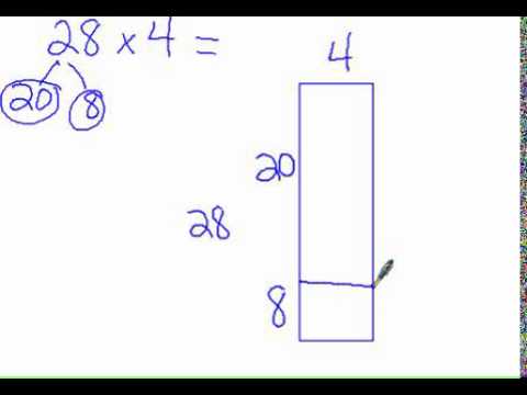 Array Multiplication 2 digit x 1 digit - YouTube