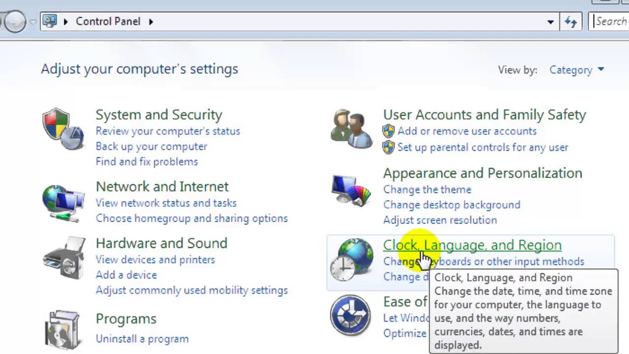 How To Change Language In Windows 7 วิธี เปลี่ยน ภาษา เครื่อง Windows