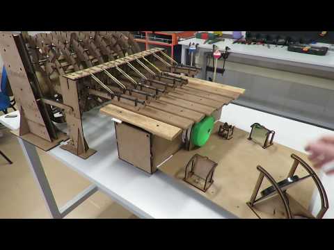 Mechanical Music Machine + Sound Wave Visualization