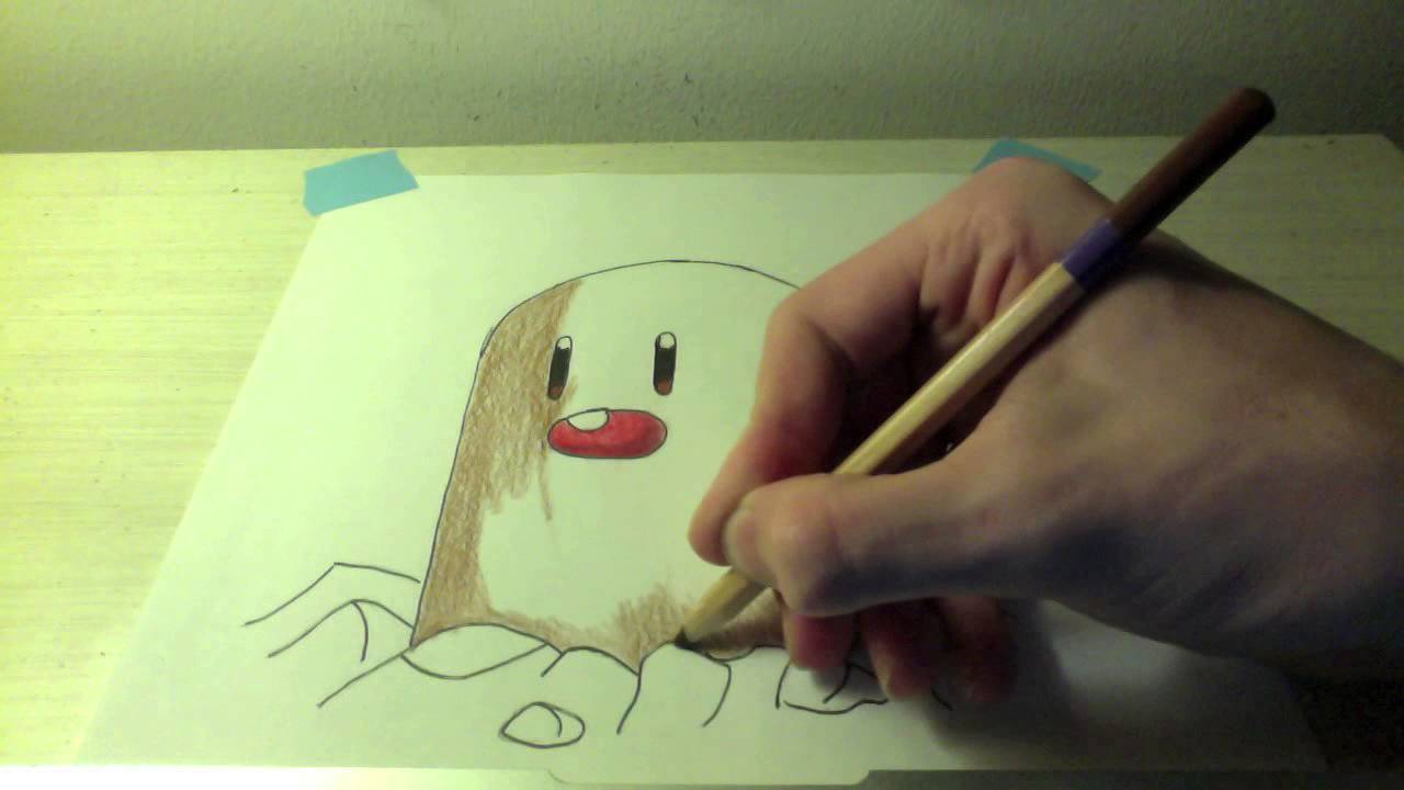 Drawing all the Pokemon: Number 50 Diglett - YouTube