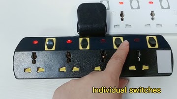 T shape Multi Socket Adapter 4 way with individual switches