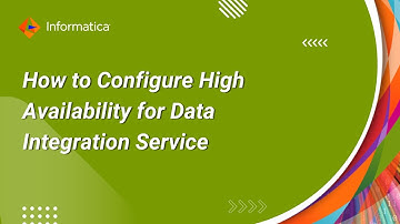 How to Configure High Availability for Data Integration Service