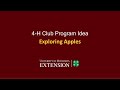 4h club program idea  exploring apples