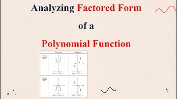 Part 1: Analyzing Factored Form of a Polynomial Function